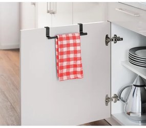 WENKO 53247100 - Porta asciugamani 7x6 cm acciaio inox/nero