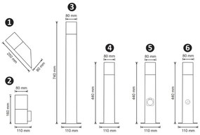 Lampada da esterno NEW YORK 1xE27/40W/230V IP44 antracite