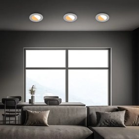 Brilo - SET 3x Lampada LED da incasso per bagni LED/4W/230V IP44 argento