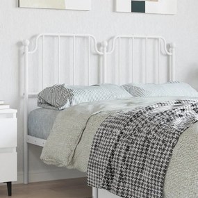 Testiera İn Metallo Bianco 120 Cm /