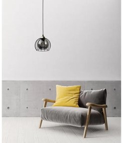 Lampadario a sospensione con filo SOLO BLACK 1xE27/60W230V nero/oro