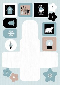 Calendario dell'Avvento con immagini da staccare - Natale nordico