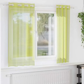 Tende İn Voile Con Occhielli 2 Pz Verde Mela 140x175 Cm /