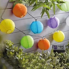 Catena LED solare 10xLED/1,2V 3,7m IP44 multicolore