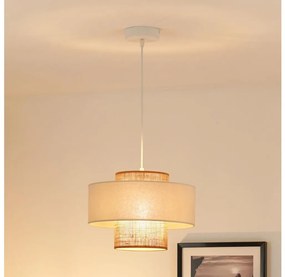 Brilagi - Lampadario a cavo DALLAS 1xE27/15W/230V Ø30 cm marrone/crema/bianco