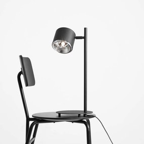 ALDEX Lampada da tavolo Bot, nera con testa mobile