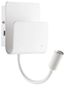 Ideal Lux - Luce Spot da parete a LED PROBE LED/9,5W/230V USB bianco