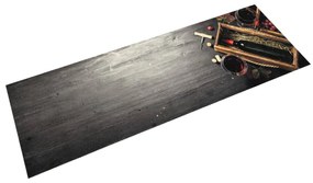 Tappeto Da Cucina Lavabile Bottiglia Vino 45x150 Cm İn Velluto /