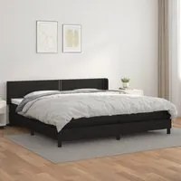 Giroletto a Molle con Materasso Nero 200x200 cm in Similpelle cod mxl 58481