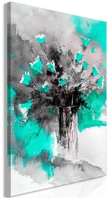 Quadro Bouquet of Colours (1 Part) Vertical Green  Colore Grigio, Dimensioni e Misure 60x90