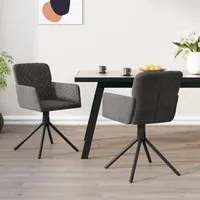 Sedie da Pranzo Girevoli 2 pz Grigio Scuro in Velluto cod mxl 12274