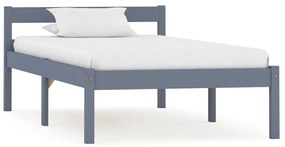 Giroletto Senza Materasso Grigio 90x200 Cm İn Legno Di Pino /