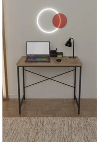 Scrivania Stile Industrial Ferro E Legno 90x60x73 Adam Rovere