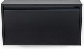 Scarpiera nera in metallo con ante ribaltabili/da parete 75x41x22 cm Billy – Spinder Design