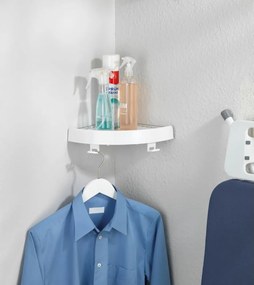Mensola angolare bianca autoportante in plastica per il bagno Quick-Fit - Allstar