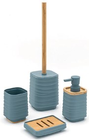 Set 4 Accessori D'Appoggio Feridras "Alabama" Blu Pastello/Bambù