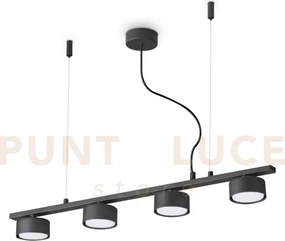 Minor lampadario sospeso in metallo nero 4 luci attacco gx53 lampad...