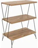 Tavolino 3 ripiani in legno 46x76x30 cm