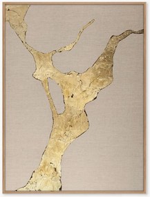 Quadro su tela dipinto a mano con cornice Wild Horizon Gold