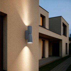 Applique Conica a Clessidra Bidirezionale, IP65 GU10 - Grigia Colore del corpo Grigio