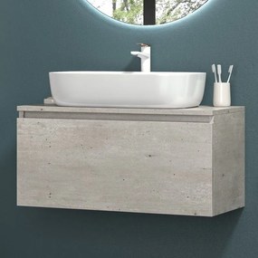 Kamalu - mobile bagno sospeso 80cm con cassetto ammortizzato sp-80a