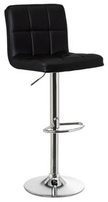 Sgabelli da bar neri ad altezza regolabile in similpelle in set di 2 (altezza seduta 93 cm) - Casa Selección