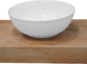 Lavabo da appoggio tondo in ceramica Bianco 40 cm per bagno