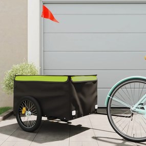 Rimorchio Da Bici Nero E Verde 45 Kg İn Ferro /