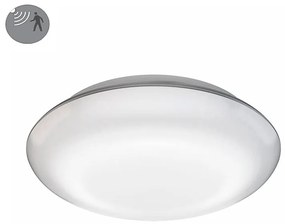 Plafoniera LED DL vario quattro Ø 31 cm argento IP54 bianco caldo, 1000 lumen STEINEL