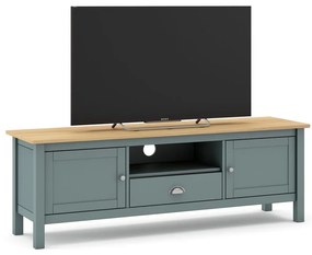 Mobile TV verde polveroso in pino massiccio 158x53x40 cm Misti – Marckeric