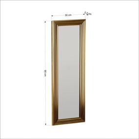 Specchio da parete BOSS 90x30 cm oro