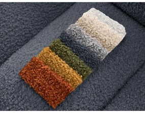 Divano grigio scuro con rivestimento in bouclé 232 cm Hippolyte – Bobochic Paris