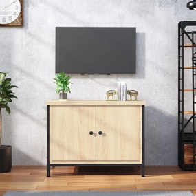 Mobile tv con ante rovere sonoma 60x35x45 cm legno multistrato