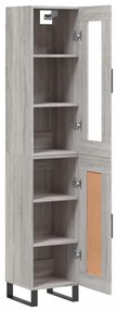 Credenza grigio sonoma 34,5x34x180 cm in legno multistrato