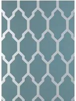 Farrow & Ball Carta da parati Tessella - Blue/ Silver