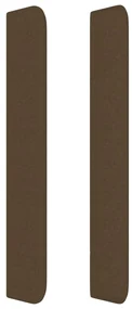 Testiera ad orecchio marronescuro147x16x118/128cm intessuto
