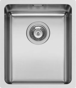 Lavello integrato 1 vasca in inox argento PYRAMIS Lydia L 44 x L 38 cm