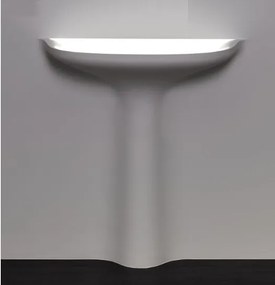 Antonio Lupi CaliceL Lavabo illuminato da Incasso Parete In Corian con Lampada