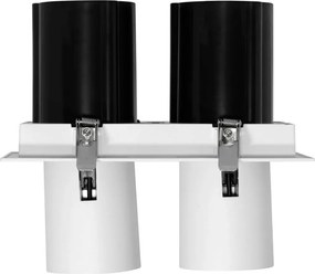 Faro LED da Incasso 2x30W Orientabile CCT Foro Ø210x110 Bridgelux LED Colore Bianco Variabile CCT