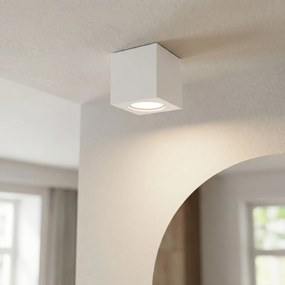 Plafoniera Quadrata 70x70mm h70mm GU10 in Gesso Pitturabile