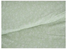 Set copripiumino e federa verde in crêpe per letto singolo 140x200 cm Green Flowers – B.E.S.