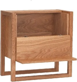 Mobile da vino in legno di quercia in colore naturale 59x60 cm NewEst - Woodman
