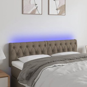 Testiera A Led Tortora 160x7x78/88 Cm İn Tessuto /