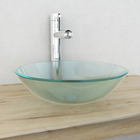 Lavandino İn Vetro Temperato 42cm Smerigliato /