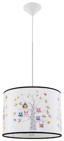 Sollux SL.1423 - Lampadario a sospensione per bambini OWLS 1xE27/15W/230V diametro 40 cm