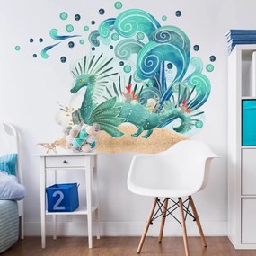 Adesivo murale - Drago subacqueo Aqua | Inspio
