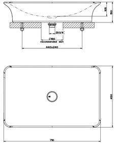 Lavabo Da Appoggio In Ceramica Bianco lucido Ispa 42001 Gessi