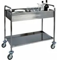 Carrello sbarazzo 2 piani ristorante 80kg cm 101x57x97 RS0496