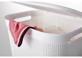 Cesto per biancheria in plastica bianca 50 l Brisen - Rotho