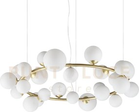 Perlage lampadario a sospensione 25 luci attacco g9 lampadine inclu...